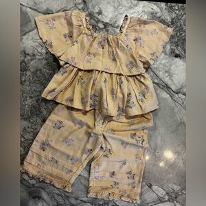 Zara Peach Floral matching set bundle